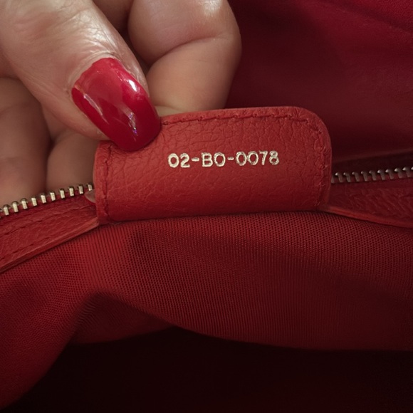 Vintage Dior 61 Red Leather Shoulder Bag - Picture 6 of 11